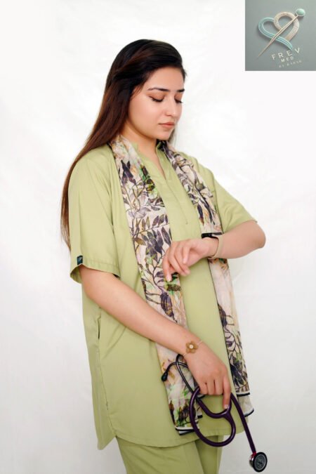 Step into timeless style and all-day comfort with our sage green scrubs, designed for medical professionals who value both function and fashion. This calming, earthy tone brings a modern, minimalist aesthetic to your daily wear, while exuding a sense of professionalism and poise.